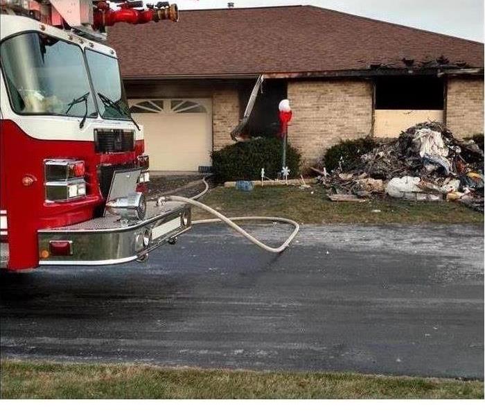 Fire Damaged home in Hancock County